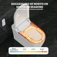 thumbnail image 4 of Smart Toilet with Bidet Built-In - Heated Seat, Auto-Lift Lid & Soft-Close, Bidet Dryer, App/ Control, Electric Tankless System, Plug (110V) - Elongated Modern Wall-Mounted Toilet for Luxury Bathroom, 4 of 7
