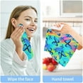 thumbnail image 7 of Fly Colorful Butterfly Washcloth 12x12in Set, 2 Pack Absorbent Cotton Towel Square Kitchen Dishes Towels, Soft Cleaning Face Hand Towel Fast Drying Wash cloth, 7 of 7