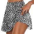 thumbnail image 1 of Gibobby faldas largas Falda de de tenis con estampado casual para mujer Falda deportiva de yoga Falda corta(Negro， L), 1 of 4