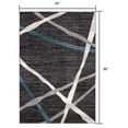 thumbnail image 2 of 4â€™ x 6â€™ Distressed Black and Gray Abstract Area Rug, 2 of 9