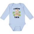 thumbnail image 3 of Inktastic Cute Sloth I Love My Yaya with Green Leaves Boys or Girls Long Sleeve Baby Bodysuit, 3 of 5