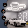thumbnail image 6 of VFM Hexagon LED Garage Light: 25-Pack Updated Bigger Size, 23000LM Super Bright Car Detailing Ceiling LED Shop Light for Warehouse Workshop Gym Basement Car Care Wash Room, 6 of 10