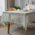 thumbnail image 4 of Crochet Tablecloth with Tassels, Boho Hollow LaceTablecloths for Party Birthday Dinning Farmhouse Table Cloth, 4 of 4