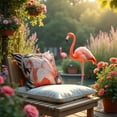 thumbnail image 5 of Throw Pillow Covers - Set of 4 Decorative Flamingo Printed Design Cushion Case for Home Decor Sofa Couch Chair Bed Patio Living Room Bedroom Car Office - 18x18 Inches, 5 of 9