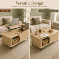thumbnail image 3 of Leumius Lift Top Coffee Table with Hidden Compartment and Large Storage Shelf,Center Table for Home Living Room Office,Natural, 3 of 7