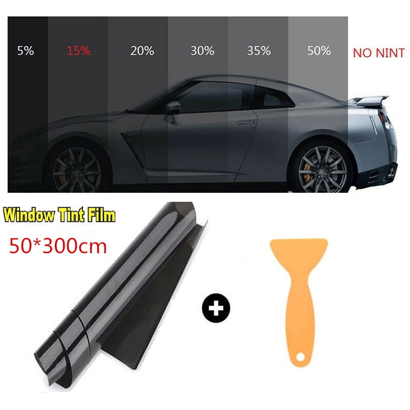 Car Window Sun Visor Strip Tint Film Windshield UV Shade DIY VLT 15% Light Smoke 