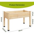 thumbnail image 2 of Wood Raised Garden Bed, 48x24x30in Elevated Wooden Planter Box with Legs Standing, 2 of 7