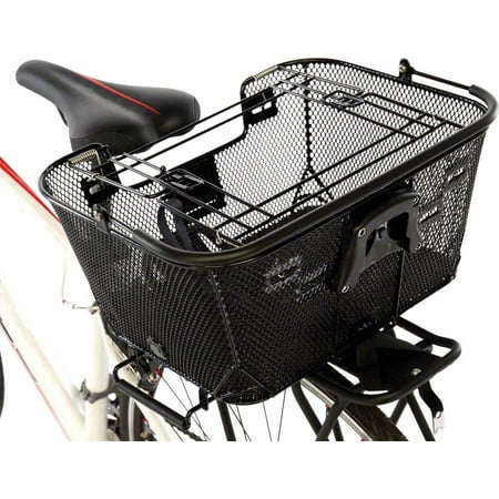 Axiom Pet Basket with Rack and Handlebar Mounts: Black