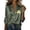 Camouflage, variant on Women's St. Day Blouse Long Sleeve Button Down Satin Shirt Green Printed Like Satin Top For Casual Daily Wear Green L