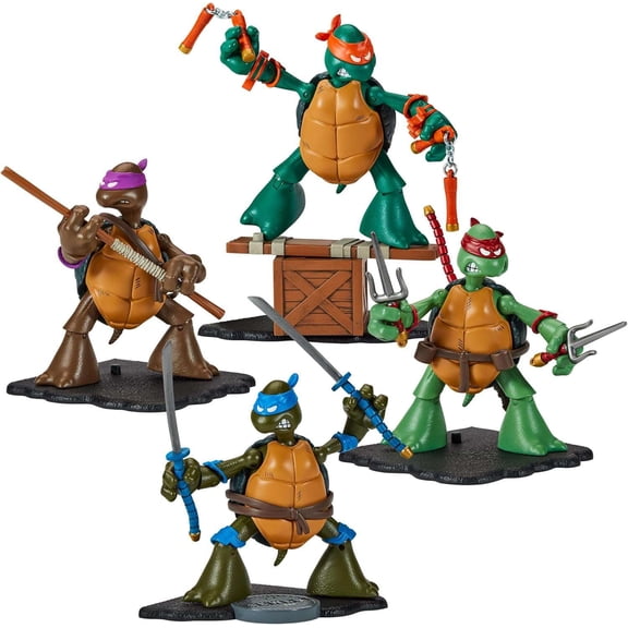 Teenage Mutant Ninja Turtles Original Sketch Turtles Leonardo, Michelangelo, Donatello & Raphael Action Figure 4-Pack Boxed Set