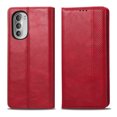 thumbnail image 2 of Compatible with Motorola Moto G51 5G Case Magnetic Closure Vintage Pattern PU Leather Wallet Cover with Card Slots-Red, 2 of 5