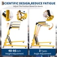thumbnail image 3 of GARVEE Topside Automotive Engine Creeper,48" to 68" Adjustable Height,400LBS Capacity,High Top Automotive Creeper with Leather Cushion & 6 Swivel Casters,Yellow, 3 of 6