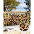 thumbnail image 2 of Pack of 2 Outdoor Pillow Covers, Sunflower Animal Leopard Print Waterproof Square Throw Pillowcase Cushion Decorative Pillow Covers for Couch Patio Tent, 20x12 in, 2 of 6