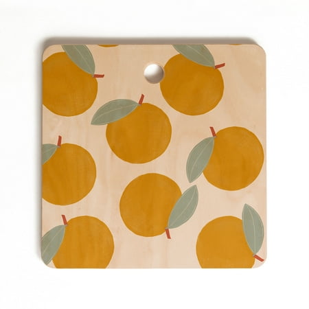 

Society6 Hello Twiggs Orange Orange Square Cutting Board