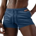 thumbnail image 2 of lcziwo Mens Athletic Shorts Relaxed Fit Outdoor Elastic Waist Hiking Shorts with Pockets Corduroy Beach Casual Drawstring Chino Shorts Blue XL, 2 of 7