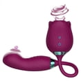 thumbnail image 4 of Tluda Jouets Rose Vibromasseur à Point G, 3 en 1 avec Gode Vibrant pour Femmes Violet-Rouge, 4 of 4