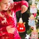 thumbnail image 2 of Lazo de Navidad, árbol de Navidad, árbol de Navidad, colgante, decoración para colgar, adorable, colgante, adornos de muñeca, artesanías de muñeca para fiestas en casa de Navidad, juego de 8 piezas, 1 Feliz Sencillez, 2 of 5