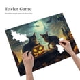 thumbnail image 4 of 500 PCS jigsaw puzzles 500 pieces Black Cat & Pumpkin Head,Impossible Hard Difficult Challenging Puzzles for Adults,Classic Black Cat & Pumpkin Head Wooden Puzzle,for Cat & Pumpkin Enthusiast Gifts, 4 of 6