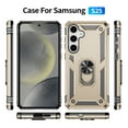 thumbnail image 5 of Decase Compatible with Samsung Galaxy S25+ 2025 Case+1-Pack Tempered Screen Protector, Military Grade Drop Protection Cover with 360° Rotating Kickstand, Heavy Duty Shockproof Phone Case,Gold, 5 of 7