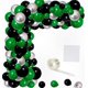 thumbnail image 1 of Green Black Silver Balloon Garland Arch Kit - 117pcs Green Black Metallic Silver Balloons For A Video Gaming Party Celebrating World Cup Soc, 1 of 5