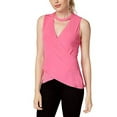thumbnail image 3 of Rachel Roy Womens Cross-Front Wrap Blouse, Pink, XX-Large, 3 of 5