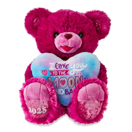 Valentine's Day 2025 Pink Sweetheart Teddy Plush, 15 in, by Way To Celebrate