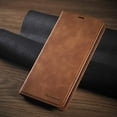 thumbnail image 5 of Premium PU Leather Flip Folio Case for iPhone 12 Pro Max 6.7 inch 2020, Protective Case with Kickstand Card Slot Holder Hidden Magnetic Closure Shockproof Wallet Cover - Brown, 5 of 15