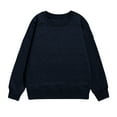 thumbnail image 5 of piuwrlz Sweatshirt for Girls Long Tops Sleeve Solid Color Hoodie Long Sleeves Without a Hat Sweater Navy Size 8 Years, 5 of 5