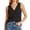 Black, variant on Womens Tank Tops, V Neck Henley Sleeveless with Pocket Slub Knit Casual Blouse for Women