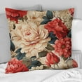 thumbnail image 2 of Designart "Beige Rose Blooms In Vintage Charm I" Floral Printed Throw Pillow, 2 of 5