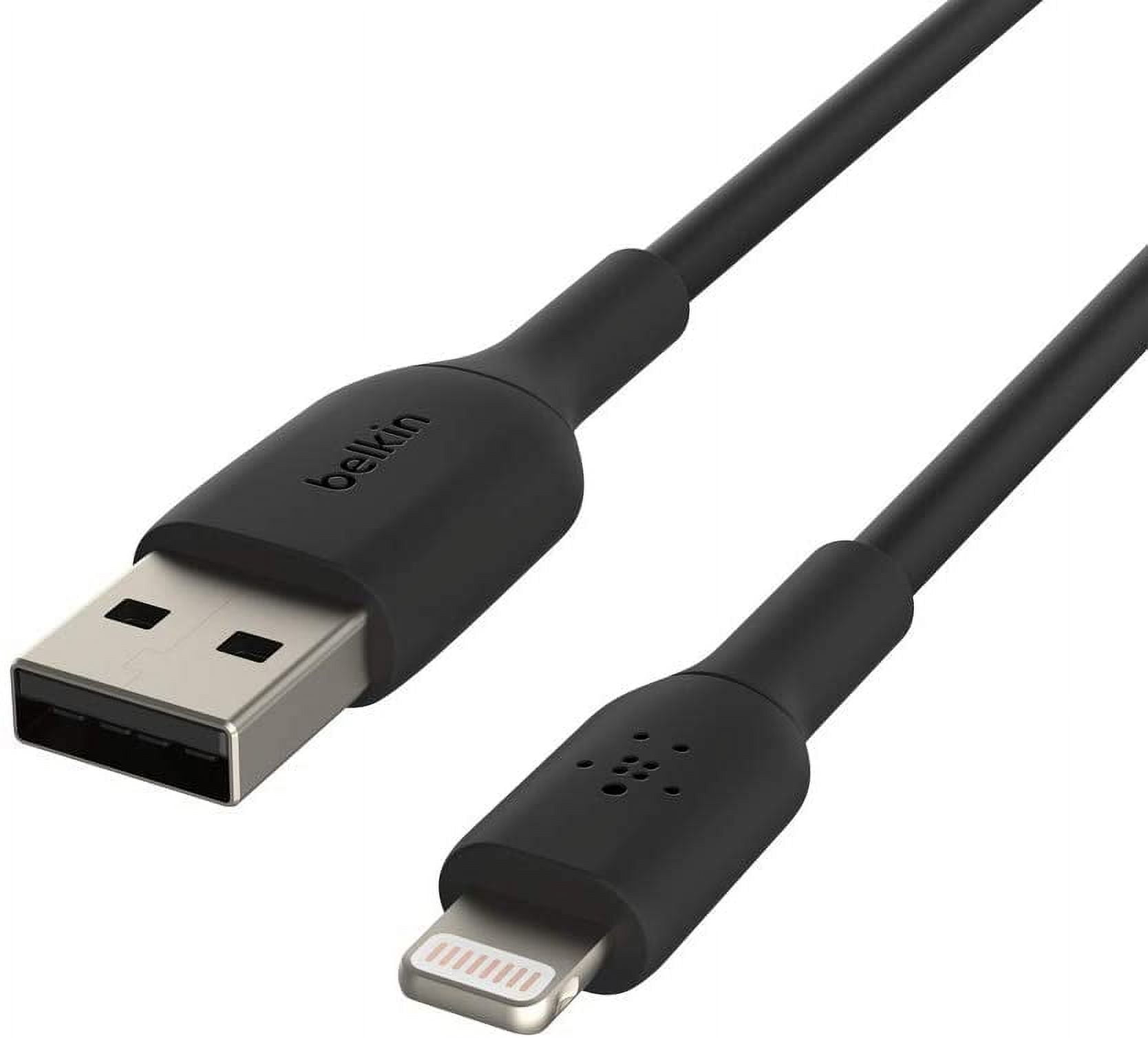 Belkin BoostCharge Lightning Cable 2-Pack - 3.3ft/1M - MFi Certified Apple iPhone Charger USB-A to Lightning Cable - iPhone Cable - iPhone Charger Cord - Apple Charger - USB Phone Charger - Black