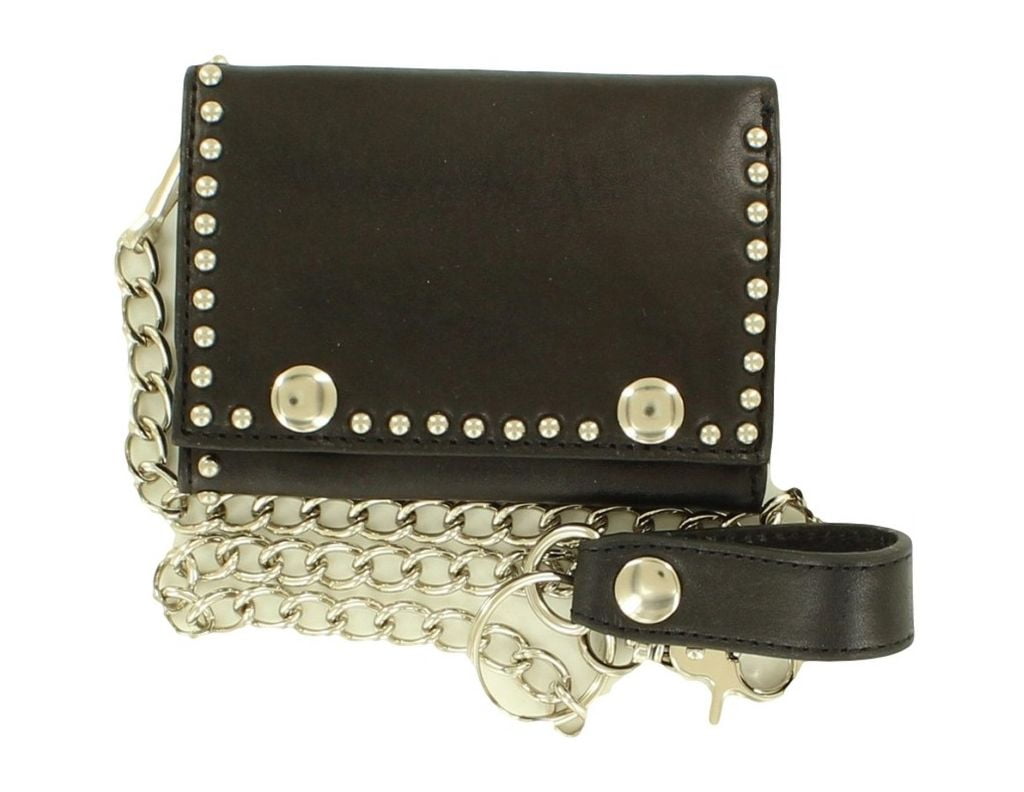 Nocona - Nocona Western Wallet Mens Leather Trifold Chain Strap N54136 - www.bagssaleusa.com/product-category/classic-bags/