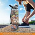 thumbnail image 6 of BZSMCE Sport Bottle Blossom Buddies on A Bench Outdoor sports Water Bottle Size: 10.4x3in, 6 of 7