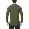 thumbnail image 4 of Mens Shirts,Long Sleeve T Shirt Solid Color Loose Fit Casual Top,Long Sleeve Shirts for Men,Z01 Green,L, 4 of 7