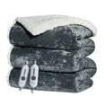 thumbnail image 1 of CazToi Electric Heated Throw Blanket 50x60 Inch Fast Heating Sherpa with Heat & Timer Settings, 1 of 12