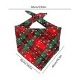 thumbnail image 3 of Christmas Pet Bandana, 23.6in Plaid Snowflake Triangle Scarf for Dogs & Cats, Holiday Party Outfit, Green Red, 3 of 6