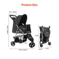 thumbnail image 6 of VEVOR Pet Stroller, 35 lbs Weight Capacity, Foldable Dog Stroller Cart, 3 Wheels Cats Stroller with Mesh Windows and Cup Holders, Portable Pet Carrier Stroller with Brake, for Small to Medium Pets, 6 of 10