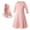 Pink, variant on KAUOD Muslim Dress for Girls Kaftan Abaya Kids Hijab Set Long Sleeve Maxi Dresses Ramadan Islami𝐜 Prayer Dress Eid Clothes