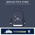 thumbnail image 5 of FORMRS Unisex School Backpack 17" Student Travel Bag with Laptop Compartment, White Cat Planet, 5 of 7