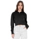 thumbnail image 1 of Sudadera Para Mujer Crop Con Capucha Y Cierre Quarry Color Negro, 1 of 4