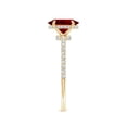 thumbnail image 3 of ANGARA Lab Grown 1.25 Ct Oval Ruby Hidden Halo Classic Engagement Ring for Women in 14K Yellow Gold (Size-8x6mm) | July Birthstone, Birthday, Anniversary, Jewelry Gift for Women | Lab-Grown Ruby Ring, 3 of 8