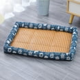 thumbnail image 3 of Esterilla de ratán tejida para dormir de verano para gatos, sofá cama, esterilla refrescante para mascotas, para perros pequeños, gatos, gatitos, cachorros, cojín para cama, 3 of 5