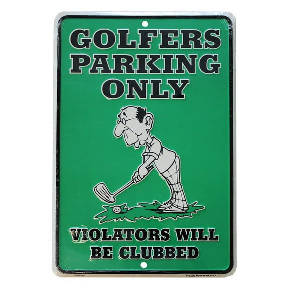 Golfers Parking Sign