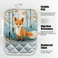 thumbnail image 3 of 4 Pack Pot Holders,Kitchen Essential, Potholder Set,Fox In A Birch Forest In Autumn Tones, 3 of 6