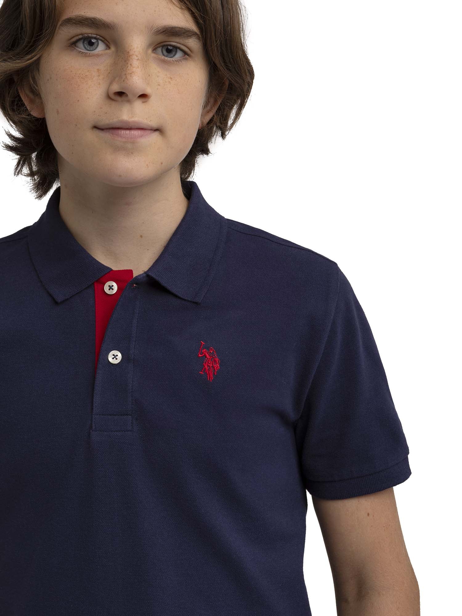 U.S. Polo Assn. Boys Pique Polo Shirt, 2-Pack, Sizes 4-18