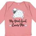 thumbnail image 4 of Inktastic My Great Aunt Loves Me Lamb Boys or Girls Long Sleeve Baby Bodysuit, 4 of 5
