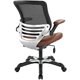 thumbnail image 3 of Modway Edge Mesh Back and White Vinyl Seat Office Chair With Flip-Up Arms - Computer Desks in Tan My Lux Decor Round, 3 of 6