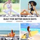 thumbnail image 3 of Toalla de playa de microfibra Husfou, 63 x 32 pulgadas, de secado rápido, suave, ligera, compacta, sin arena, perfecta para acampar, viajar, playa, natación, yoga y gimnasio., 3 of 7