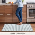 thumbnail image 6 of Blue Striped Door Mat Indoor Outdoor, Blue White Stripes Farmhouse Non Slip Welcome Mat with Rubber Backing, Absorbent Fabric Front Door Mats Entryway Rug for Home Patio Entrance 18"x30", 6 of 8