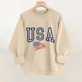 thumbnail image 4 of Tnhcen Women's 4th of July Sweatshirt, Patriotic USA Graphic Pullover, Long Sleeve Crewneck Casual Loose Fit Top, No Hood Fleece Sweater, Sizes S-2XL, 4 of 5